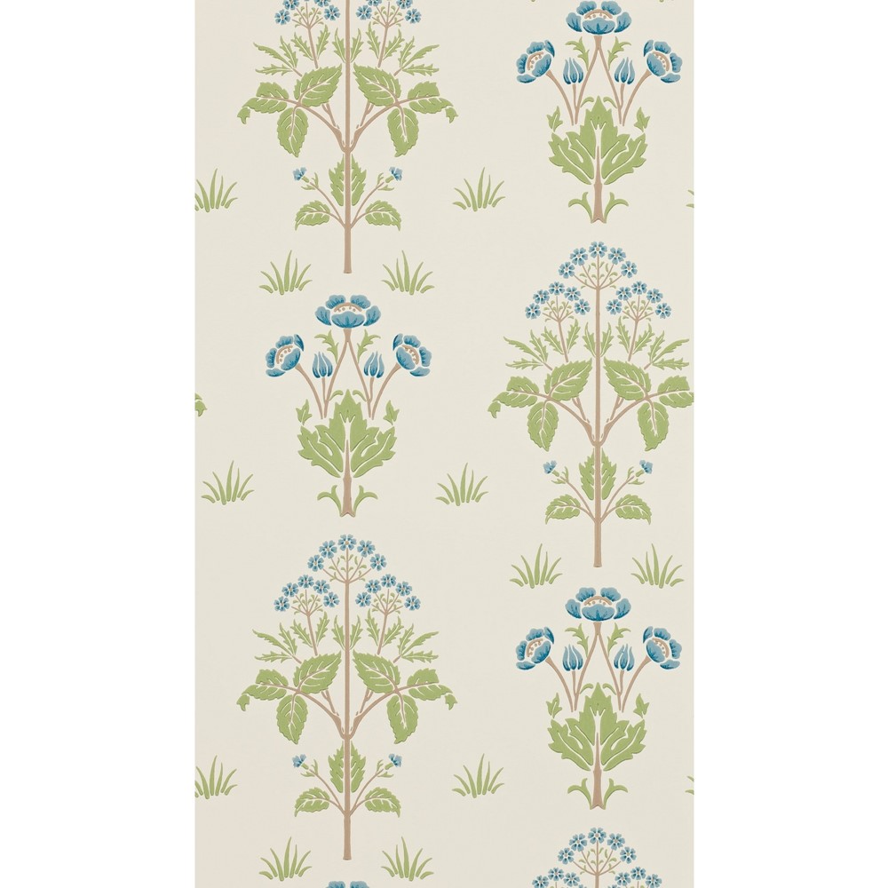 Meadow Sweet Wallpaper 210348 by Morris & Co in Cornflower Leaf